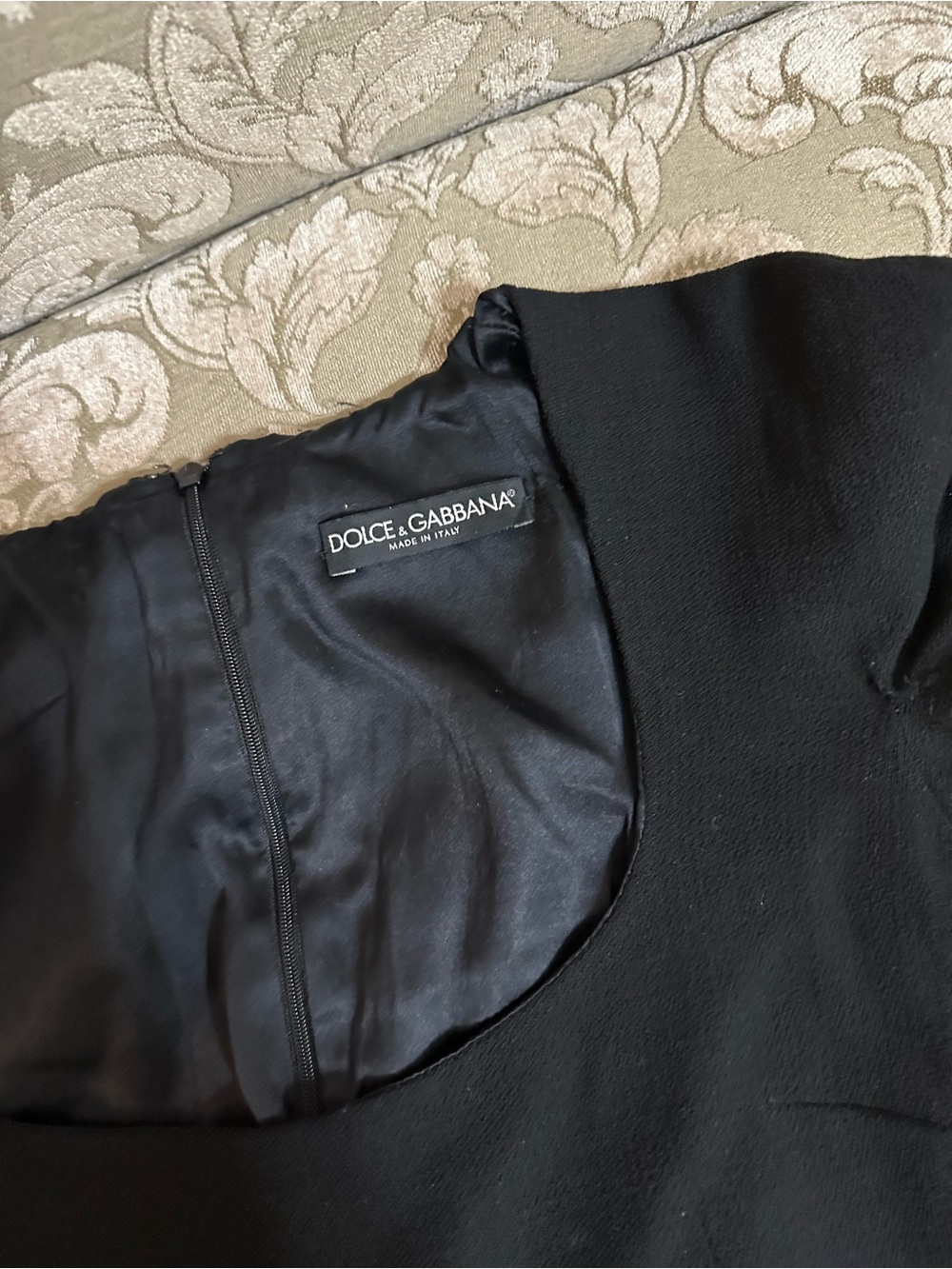 Dolce & Gabbana Black Scoop Neck Dress